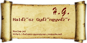 Halász Gyöngyvér névjegykártya