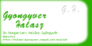 gyongyver halasz business card