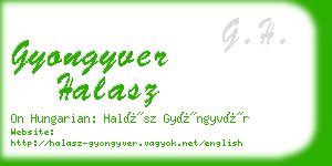 gyongyver halasz business card